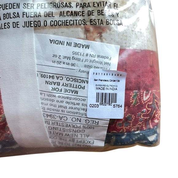 NWT | POTTERY BARN KING SIZE EMERSON HAND QUILTED COTTON REVERSIBLE SHAM - Picture 4 of 7